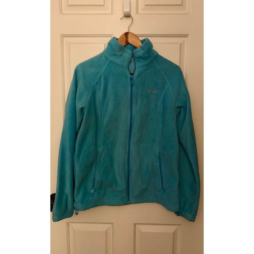 Women's Columbia Fleece Zip Up Jacket Teal Large